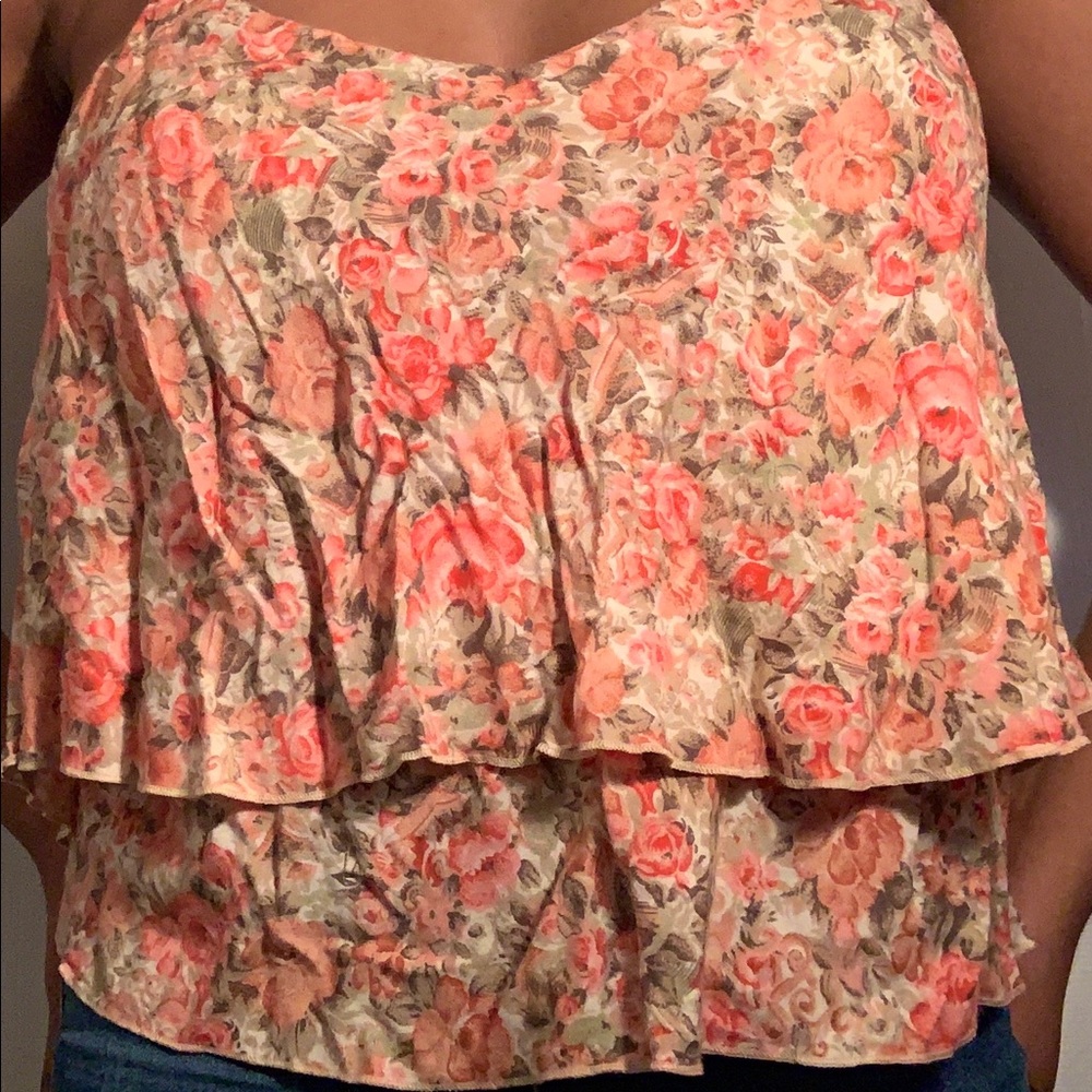 Floral Strappy Tank Top